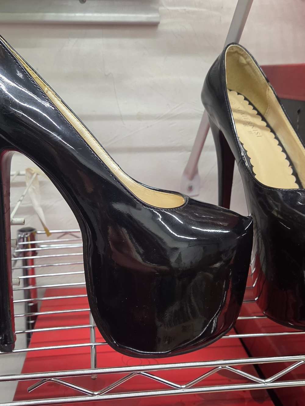 Black Patent Platform High Heels - Dolly Alta Inspired Size 39